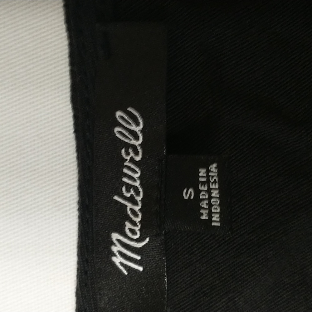 Madewell Black V-Neck Women's Cap Sleeve Top Blouse Oversized Small - Picture 5 of 6